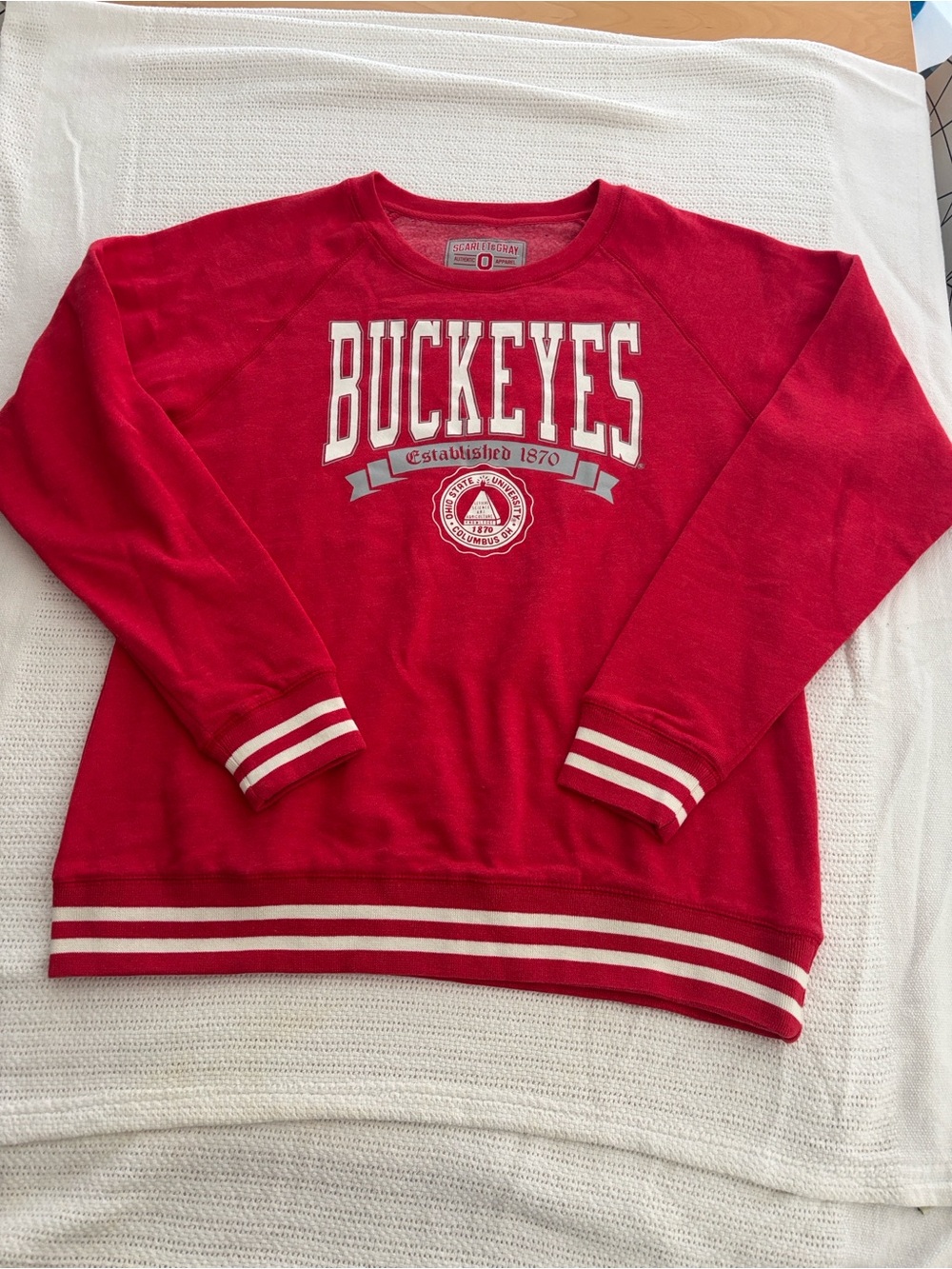 Ohio State Red Crewneck Sweater - Women's